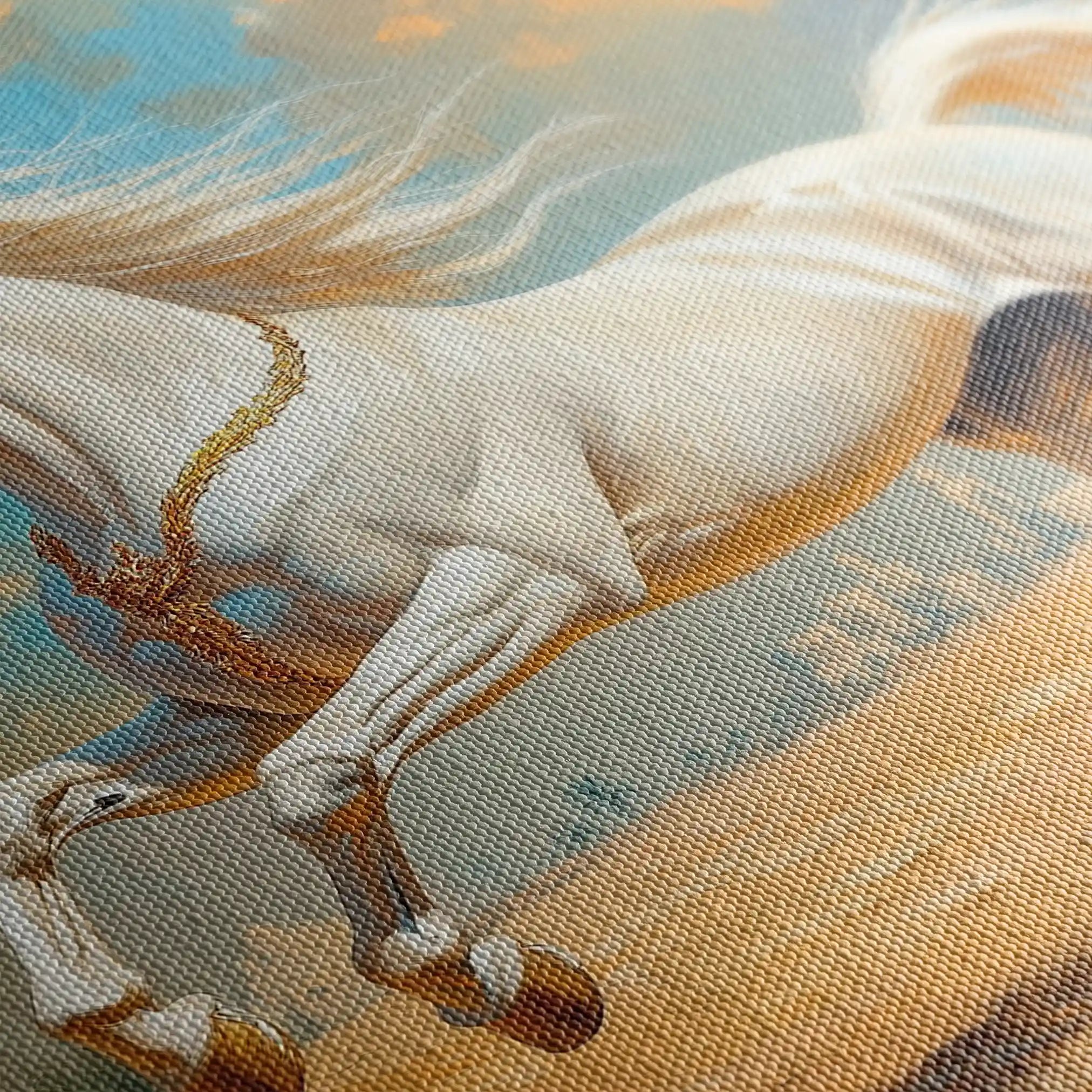 Horses 081 Canvas Art 60 x 40 cm / Black
