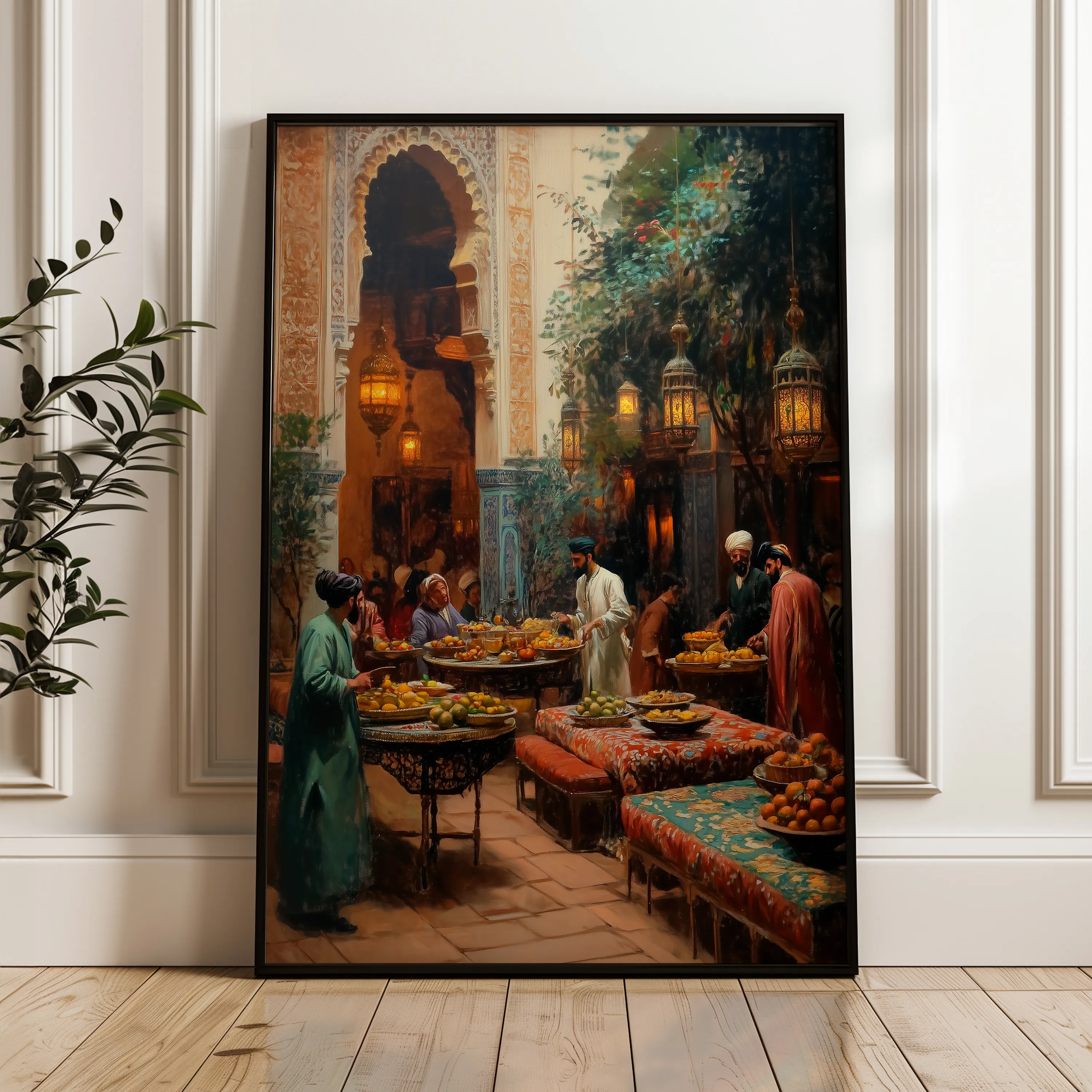 Orientalist 081 Canvas Art 18" x 24" / 45 x 60 cm / Black