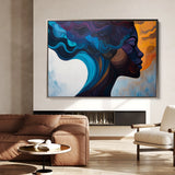 Portrait 081 Canvas Art 18" x 24" / 45 x 60 cm / Black