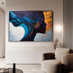 Portrait 081 Canvas Art 18" x 24" / 45 x 60 cm / Black