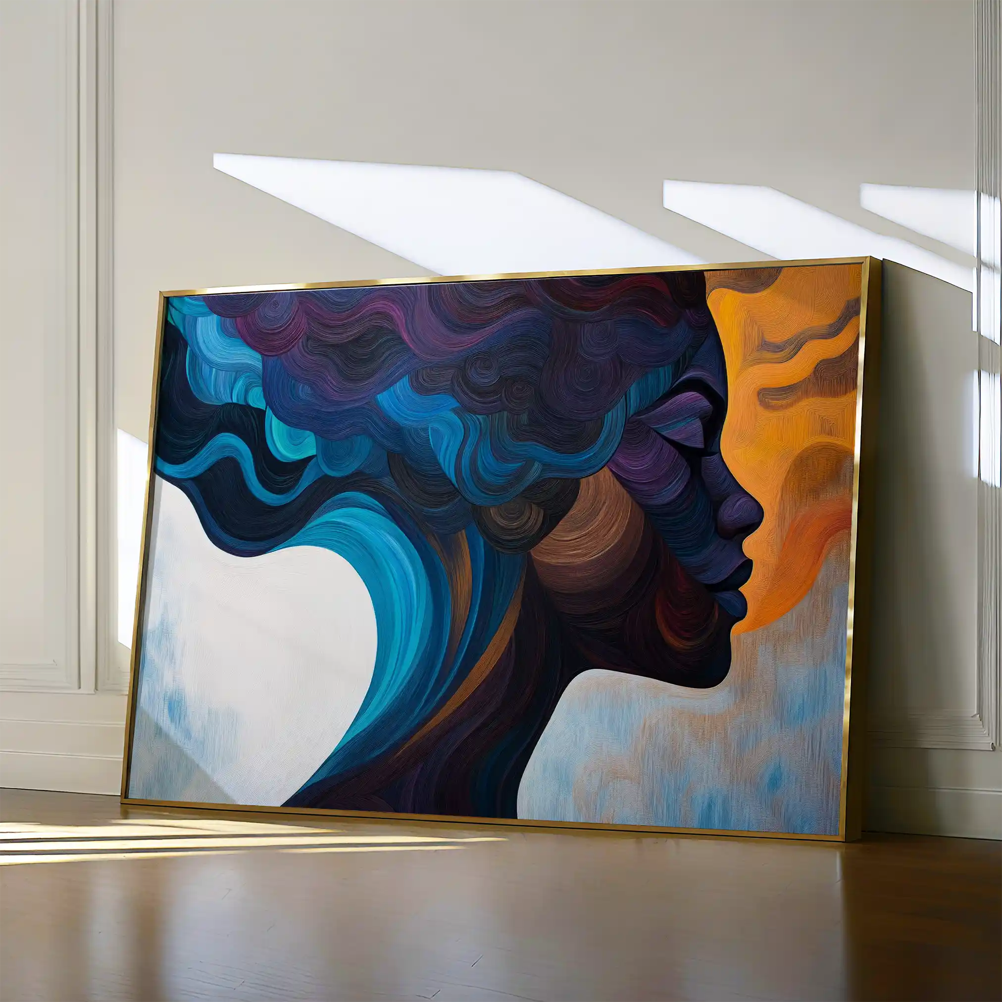 Portrait 081 Canvas Art 60 x 40 cm / Black