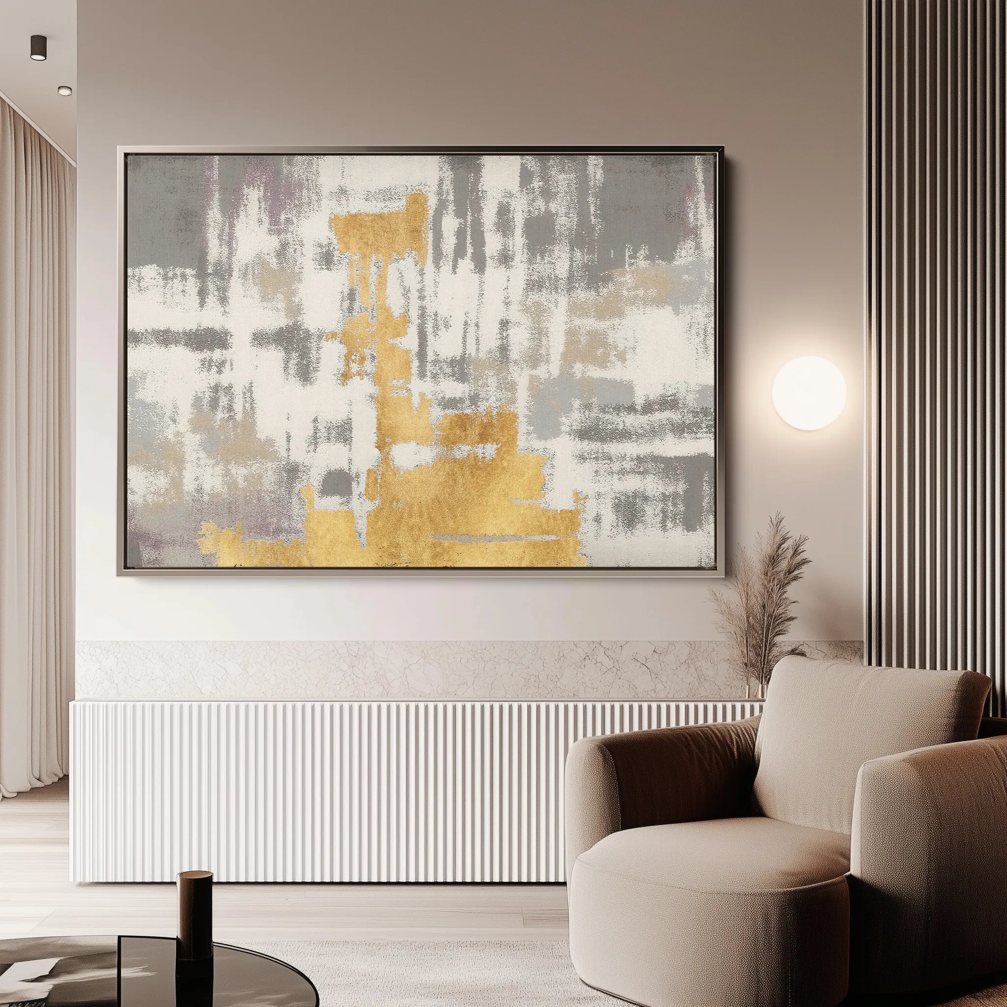 Abstract 082 Canvas Art 18" x 24" / 45 x 60 cm / Black