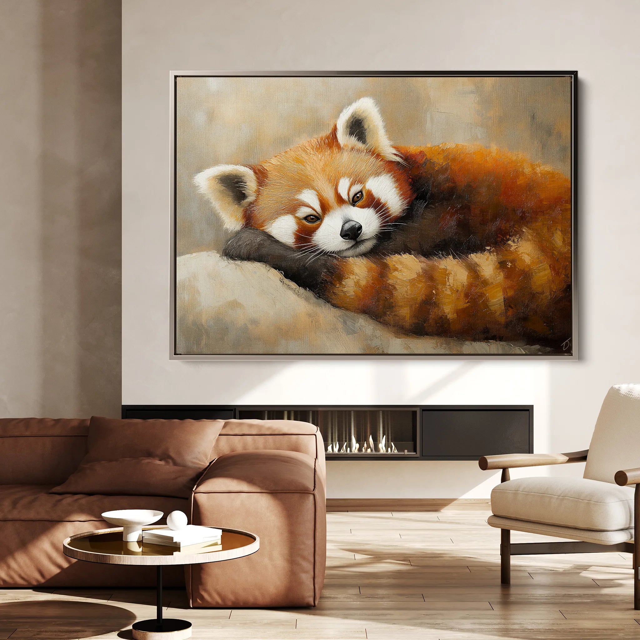Animals 082 Canvas Art 18" x 24" / 45 x 60 cm / Black