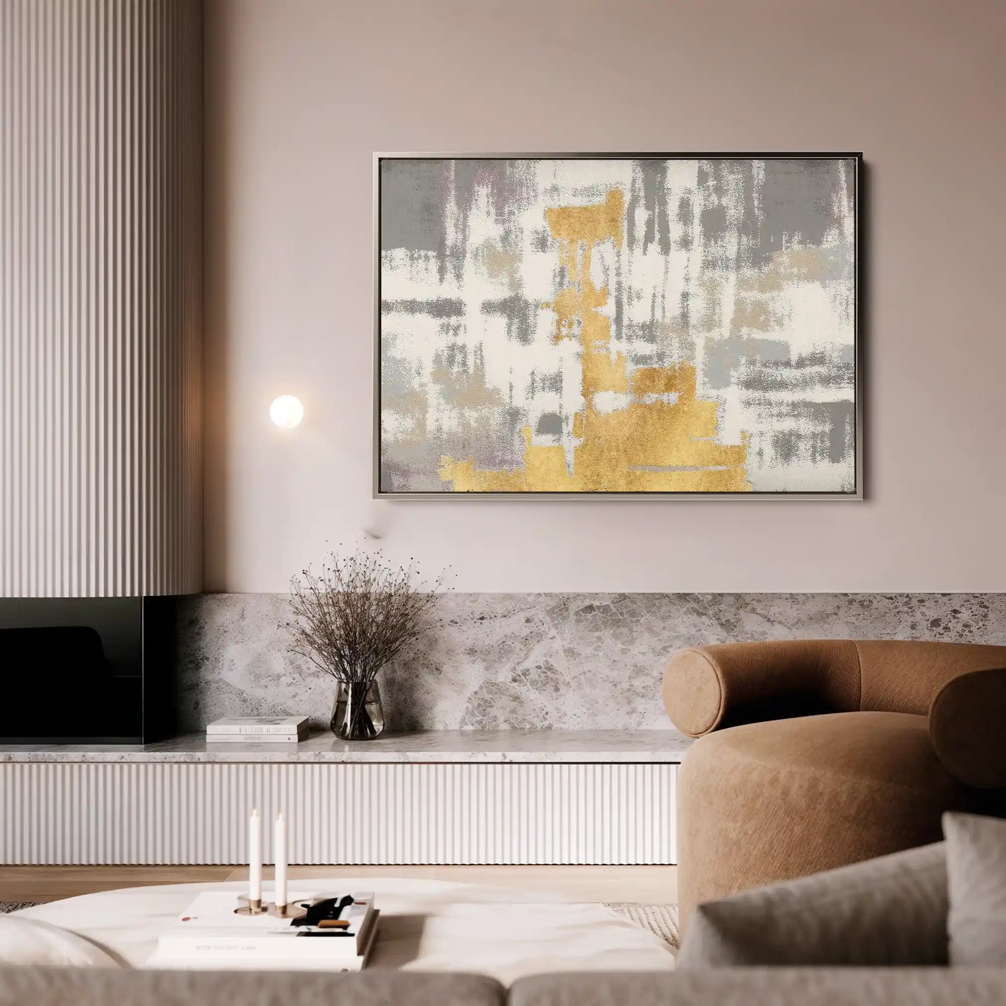 Abstract 082 Canvas Art 60 x 40 cm / Black