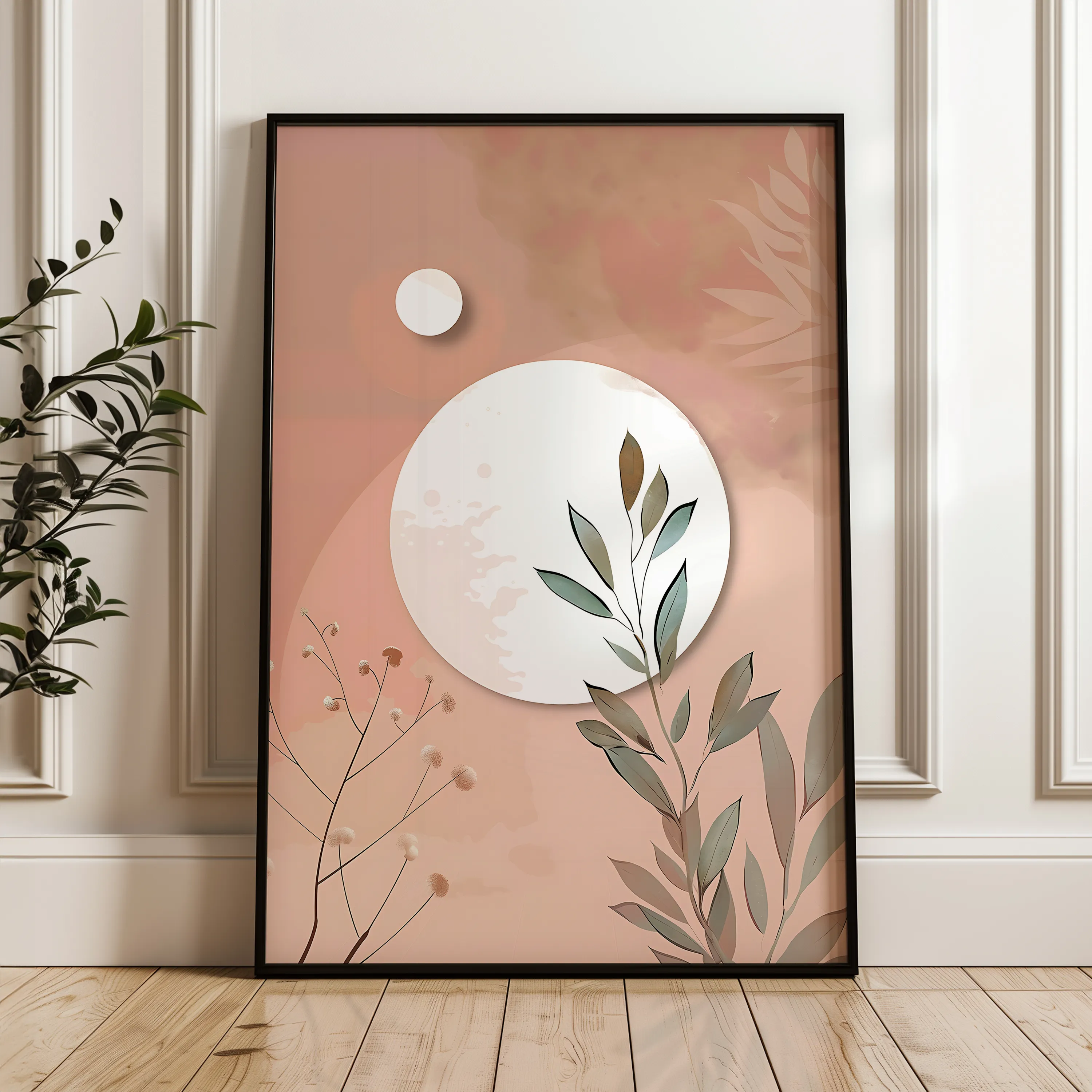 Boho 082 Canvas Art 18" x 24" / 45 x 60 cm / Black
