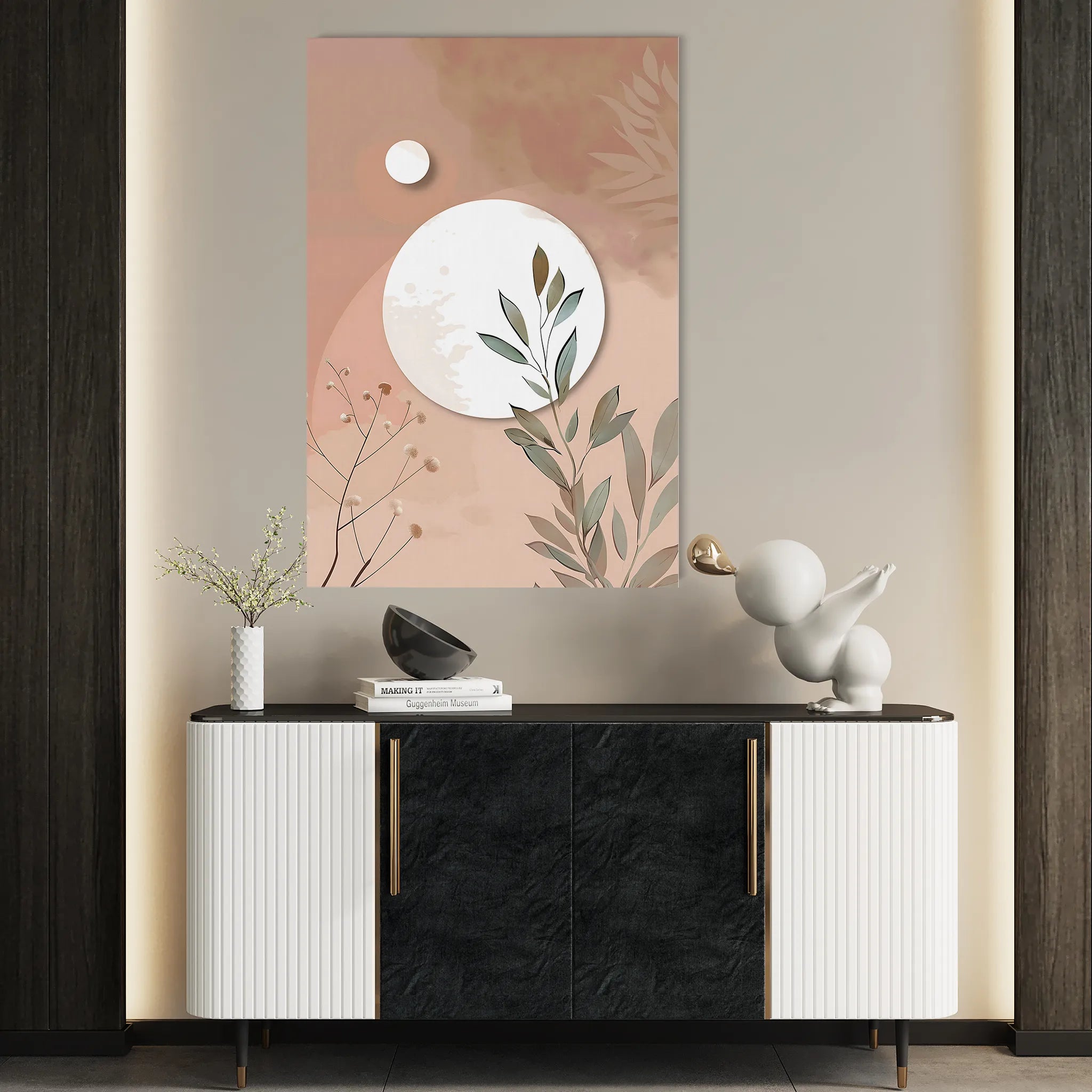 Boho 082 Canvas Art 18" x 24" / 45 x 60 cm / Black