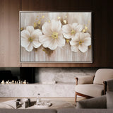 Floral 082 Canvas Art 18" x 24" / 45 x 60 cm / Black