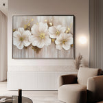 Floral 082 Canvas Art 18" x 24" / 45 x 60 cm / Black