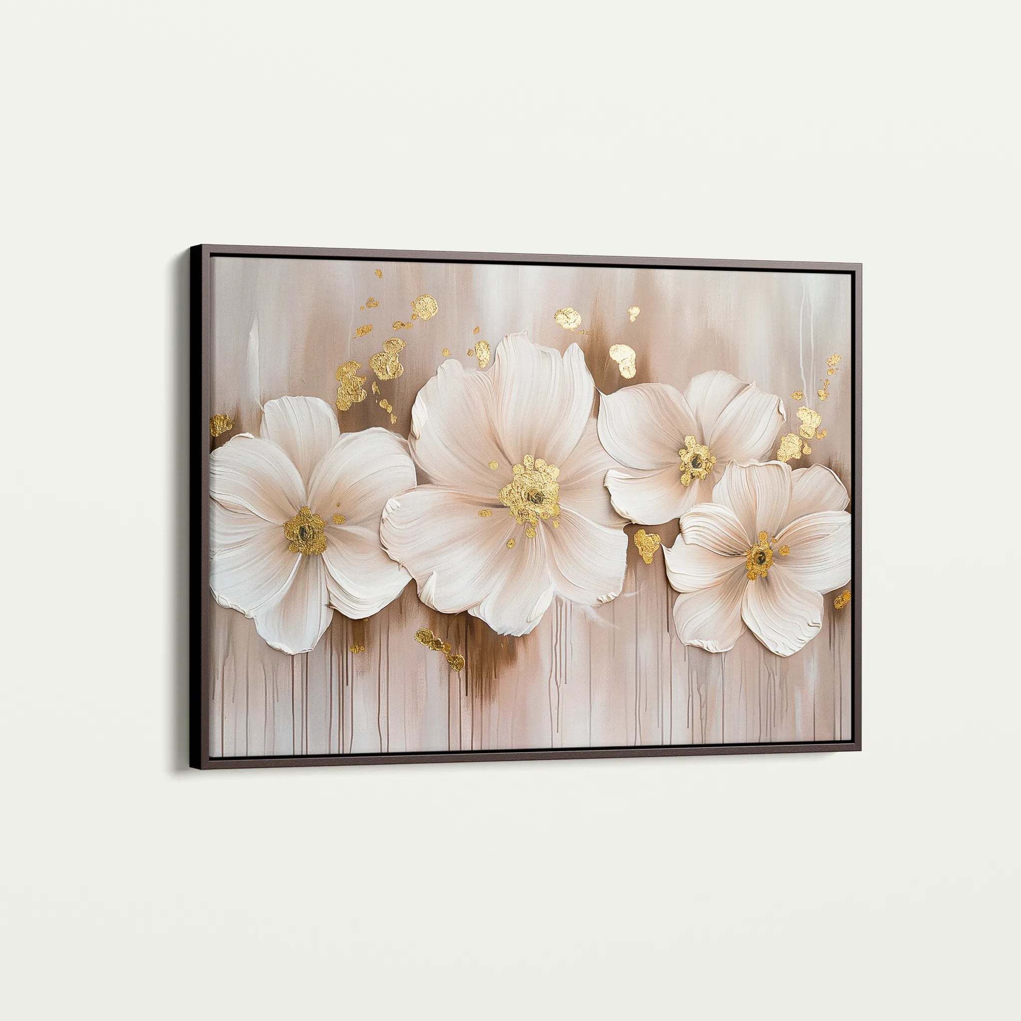 Floral 082 Canvas Art 18" x 24" / 45 x 60 cm / Black