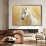 Horses 082 Canvas Art 60 x 40 cm / Black