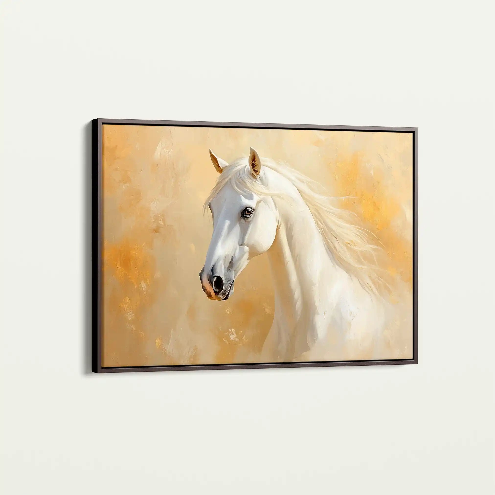 Horses 082 Canvas Art 60 x 40 cm / Black