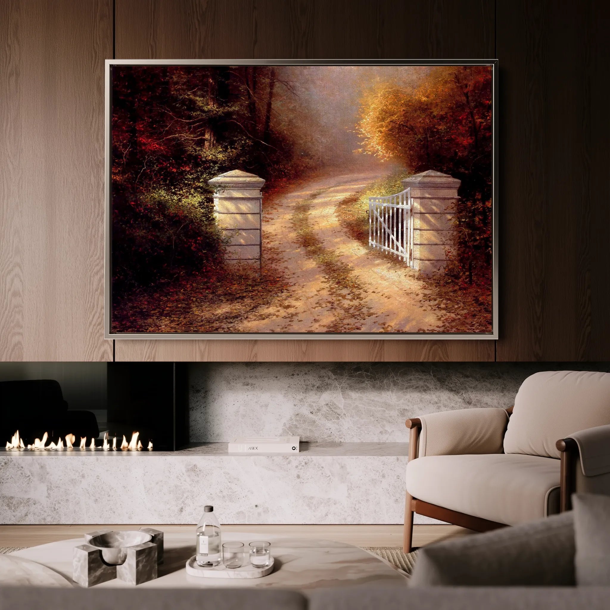 Landscape 082 Canvas Art 18" x 24" / 45 x 60 cm / Black