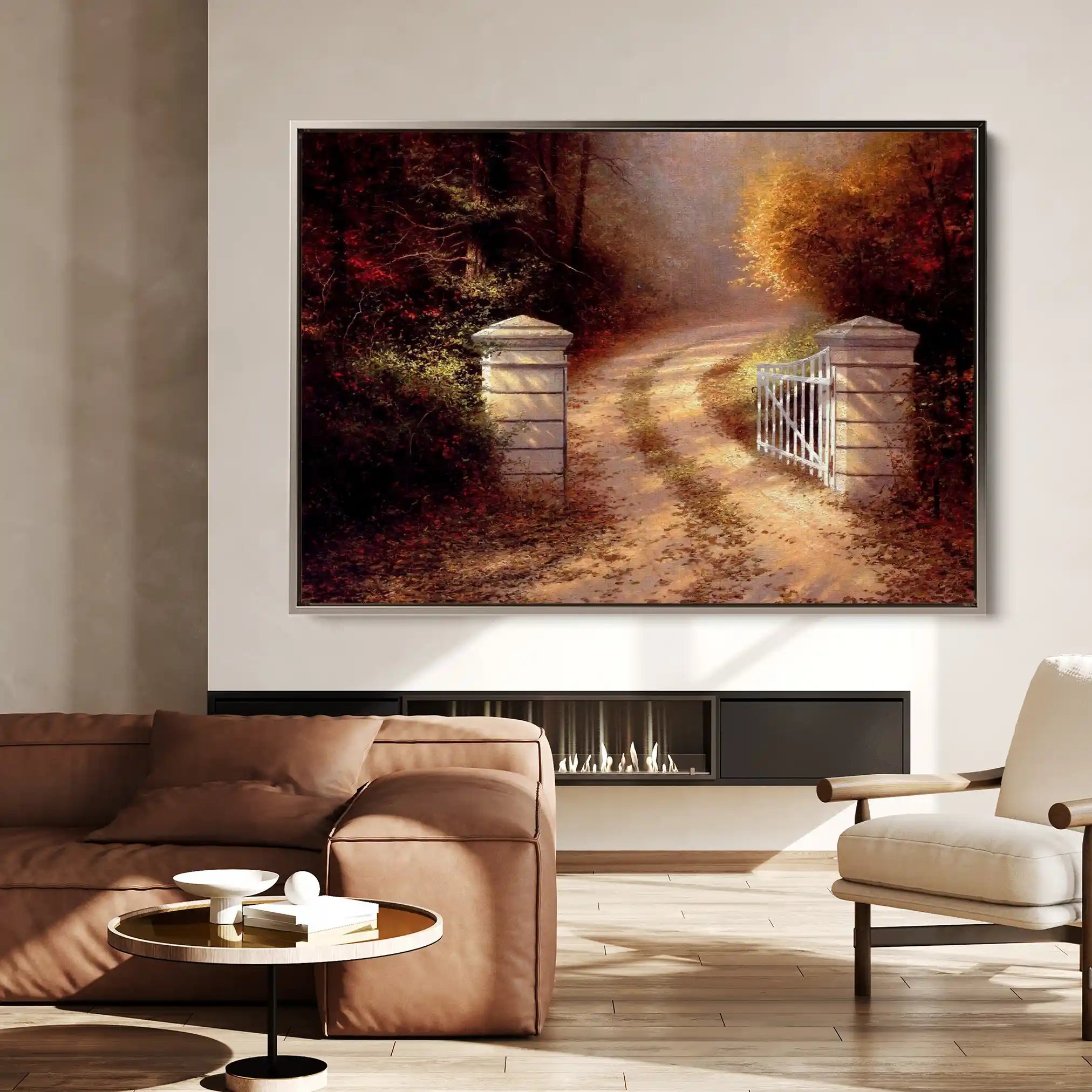 Landscape 082 Canvas Art 60 x 40 cm / Black