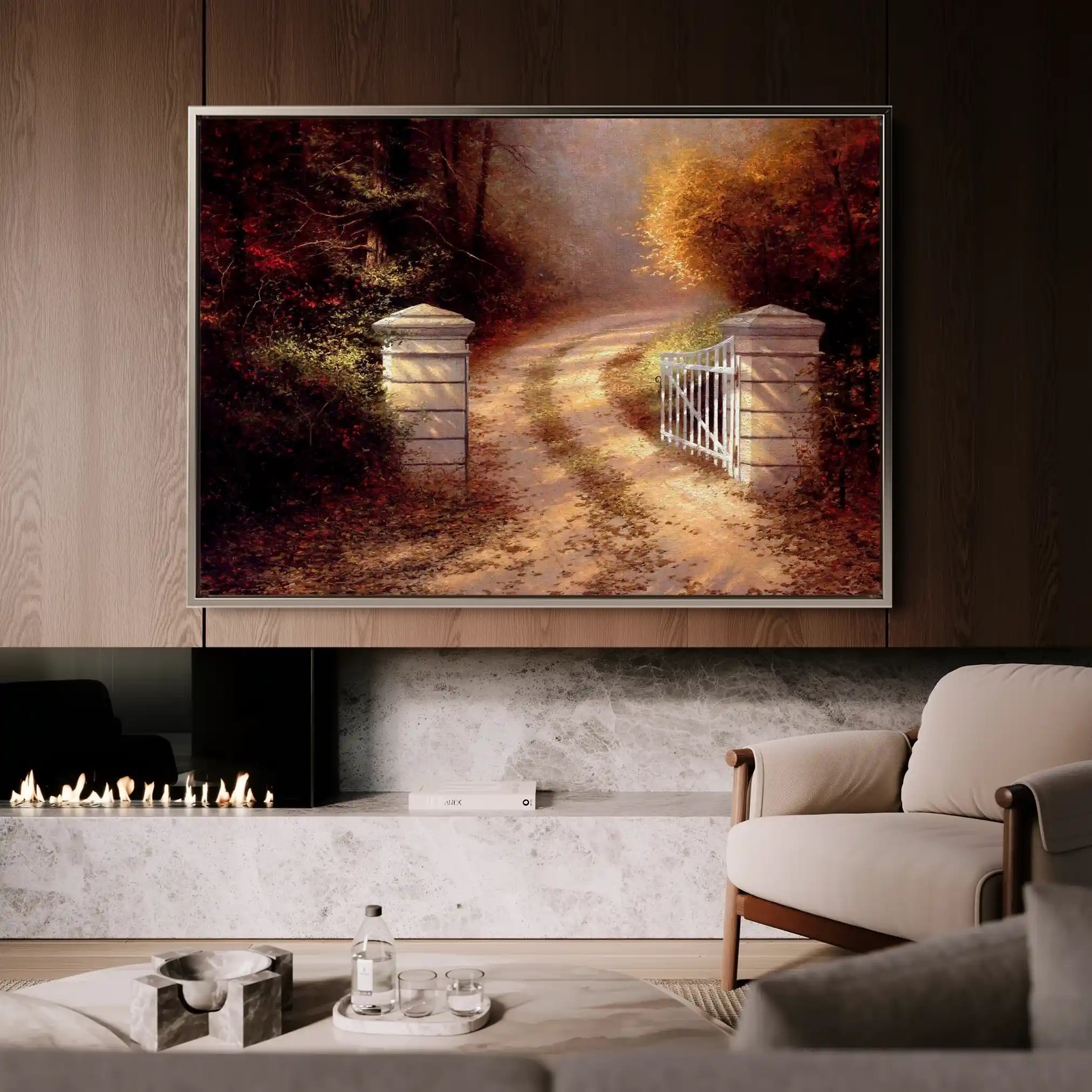 Landscape 082 Canvas Art 60 x 40 cm / Black