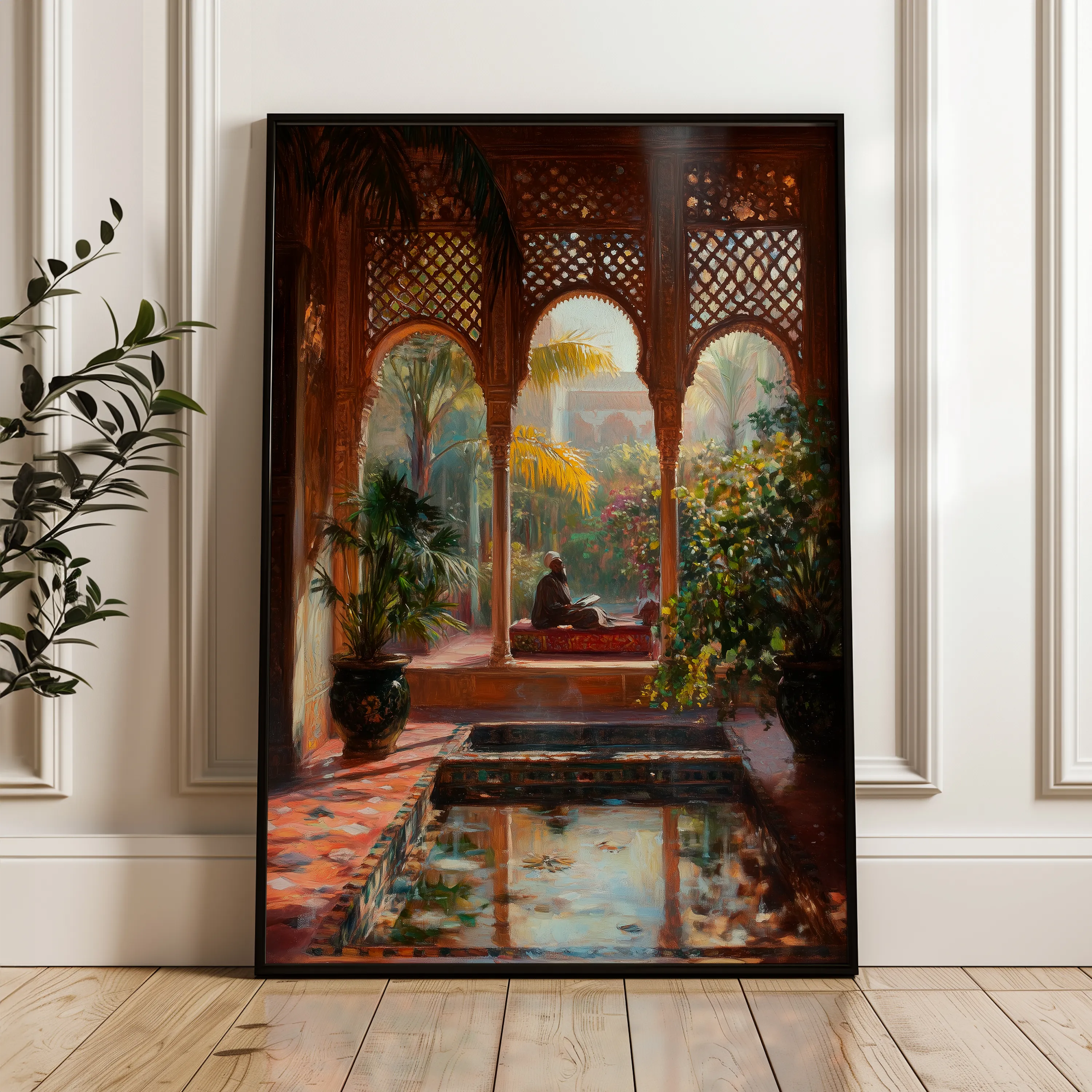 Orientalist 082 Canvas Art 18" x 24" / 45 x 60 cm / Black