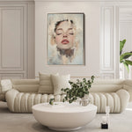 Portrait 082 Canvas Art 18" x 24" / 45 x 60 cm / Black