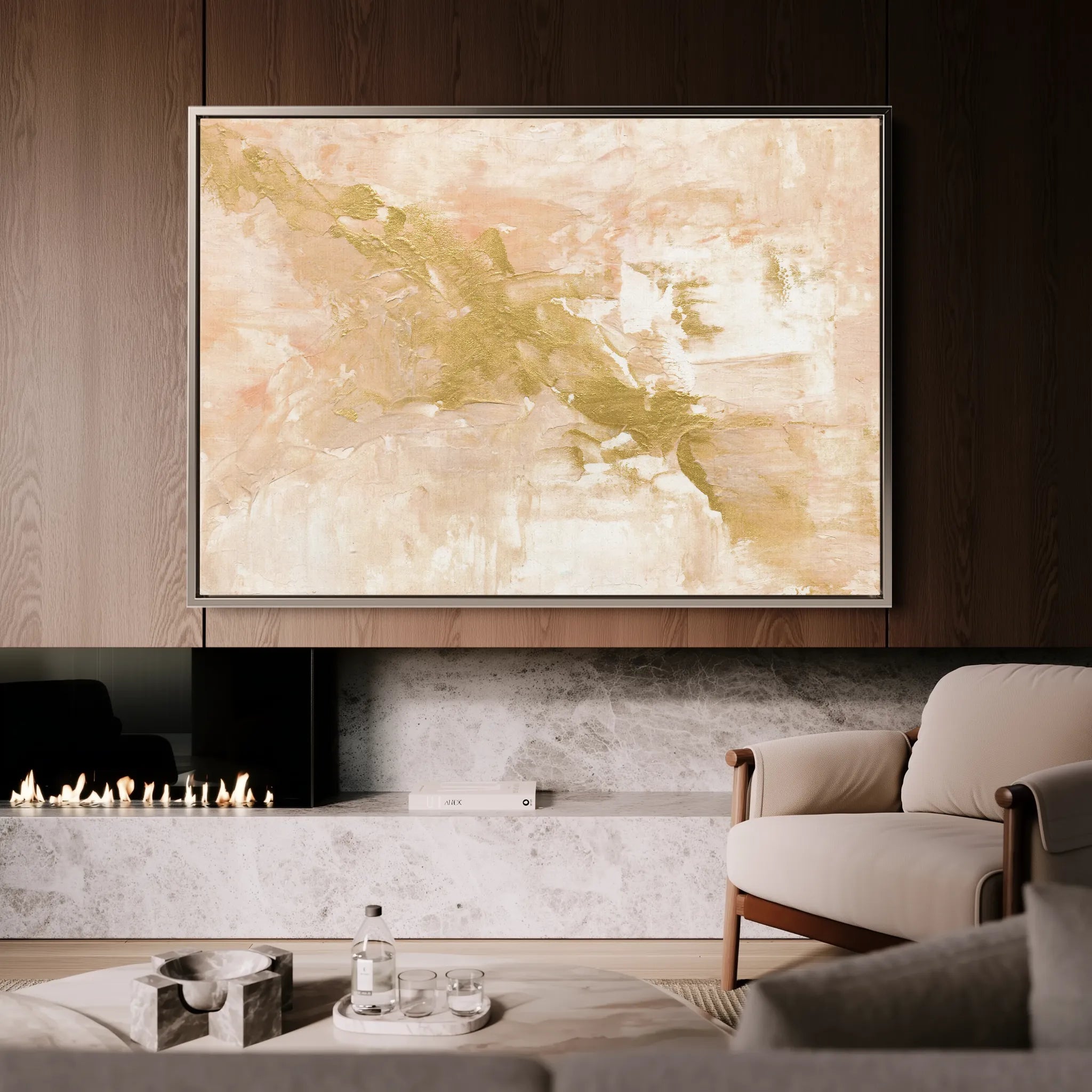 Abstract 083 Canvas Art 18" x 24" / 45 x 60 cm / Black