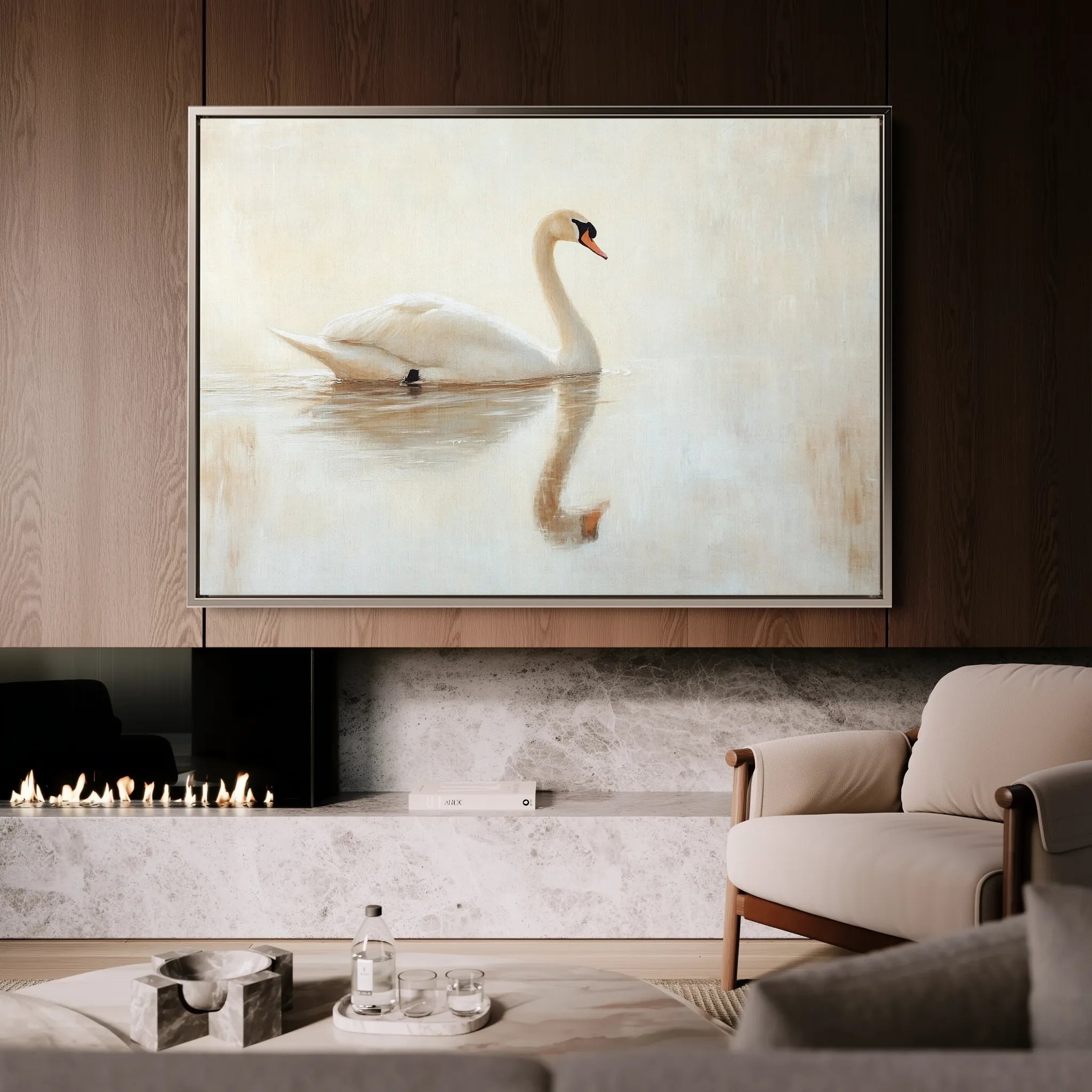 Animals 083 Canvas Art 18" x 24" / 45 x 60 cm / Black