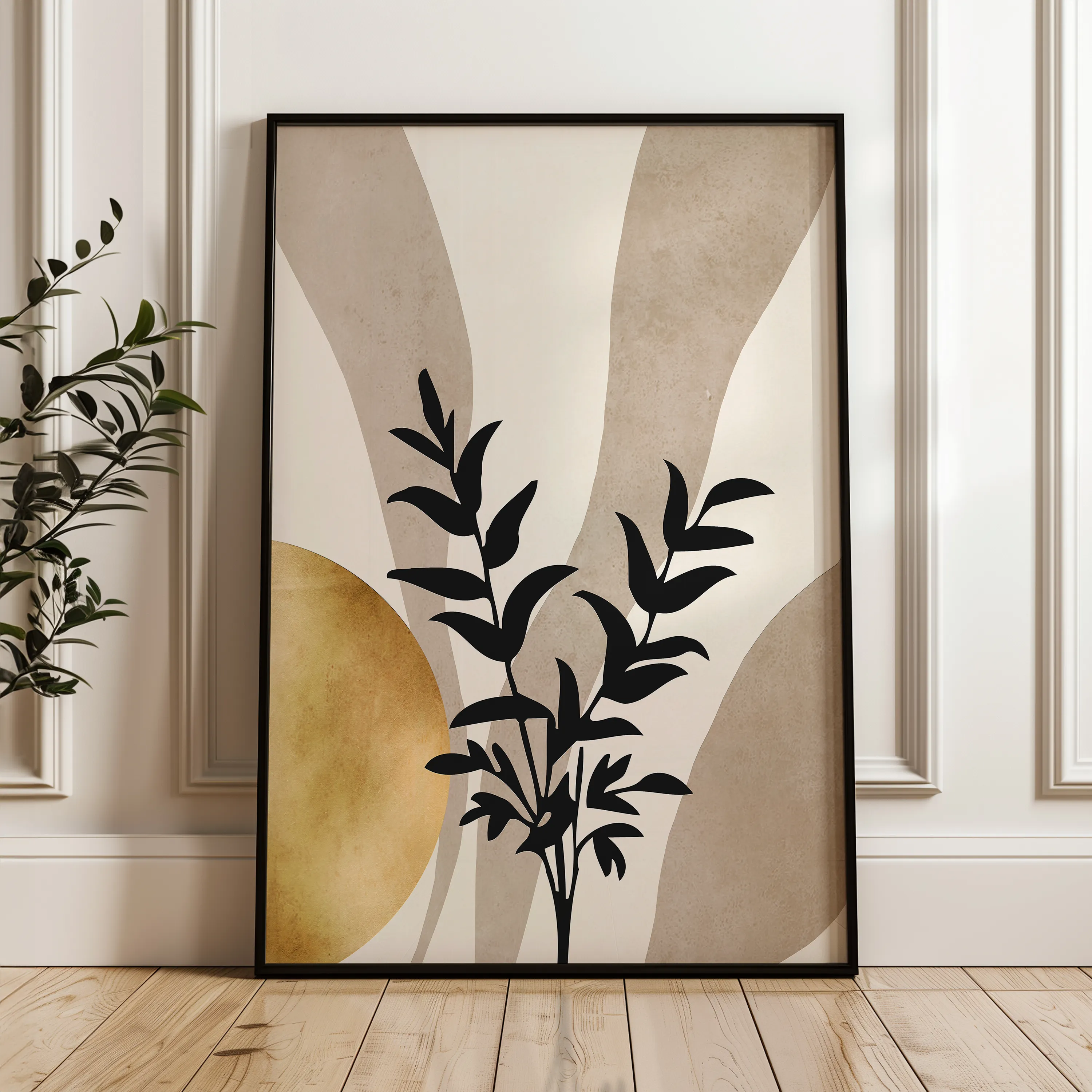 Boho 083 Canvas Art 18" x 24" / 45 x 60 cm / Black