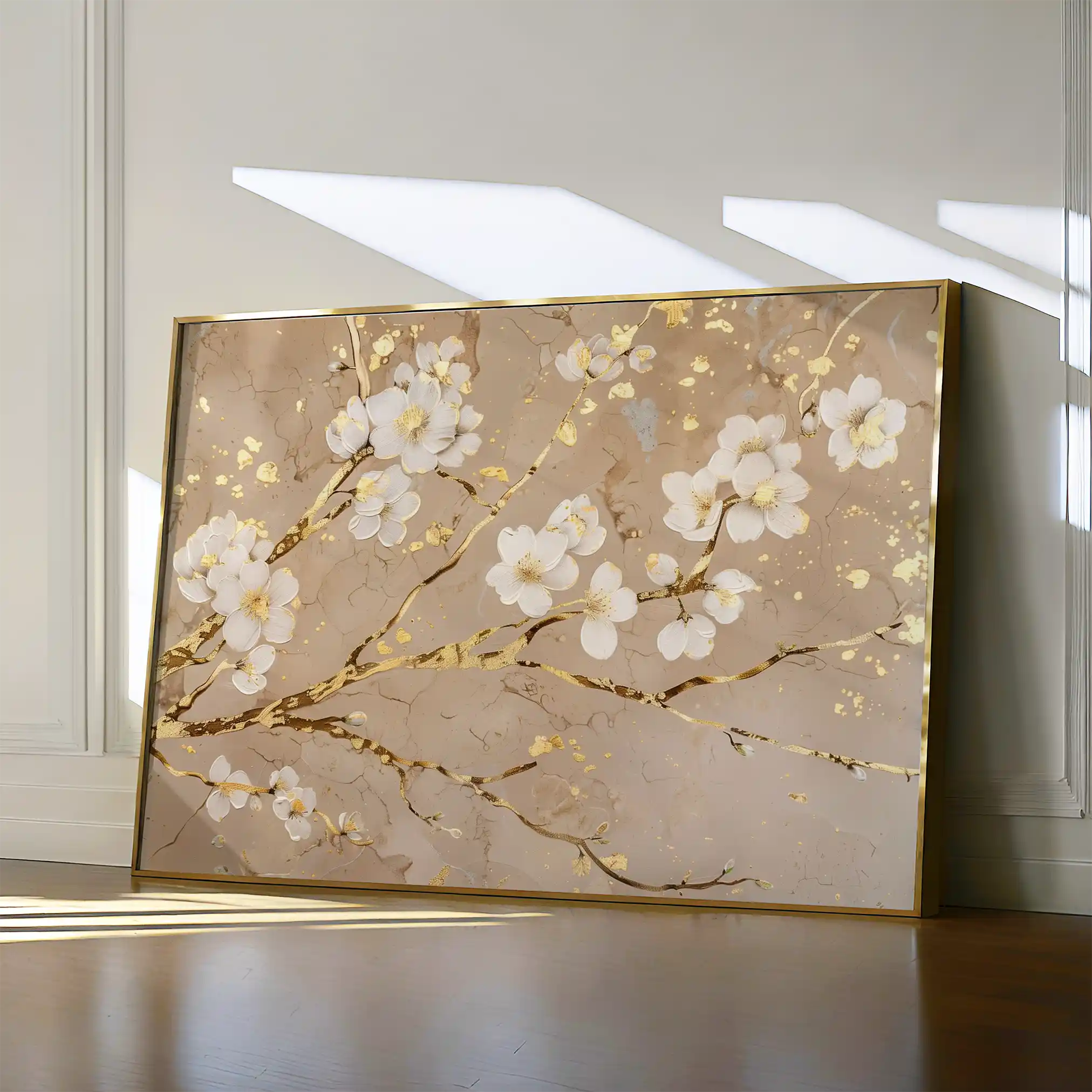 Floral 083 Canvas Art 18" x 24" / 45 x 60 cm / Black