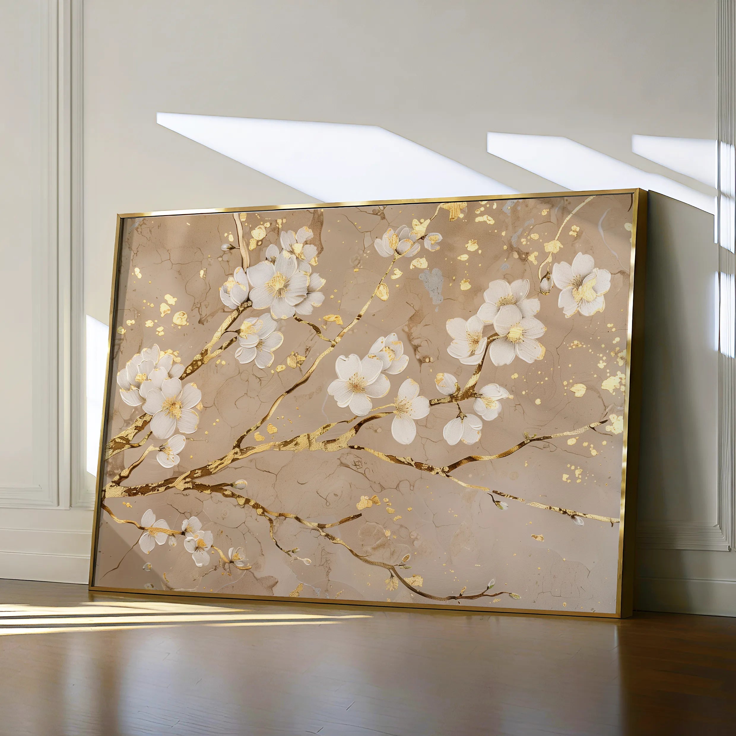 Floral 083 Canvas Art 18" x 24" / 45 x 60 cm / Black