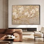 Floral 083 Canvas Art 18" x 24" / 45 x 60 cm / Black