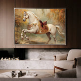 Horses 083 Canvas Art 18" x 24" / 45 x 60 cm / Black