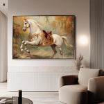 Horses 083 Canvas Art 18" x 24" / 45 x 60 cm / Black
