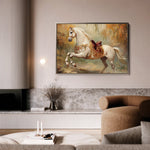 Horses 083 Canvas Art 18" x 24" / 45 x 60 cm / Black