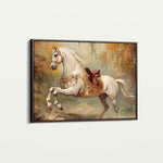 Horses 083 Canvas Art 18" x 24" / 45 x 60 cm / Black