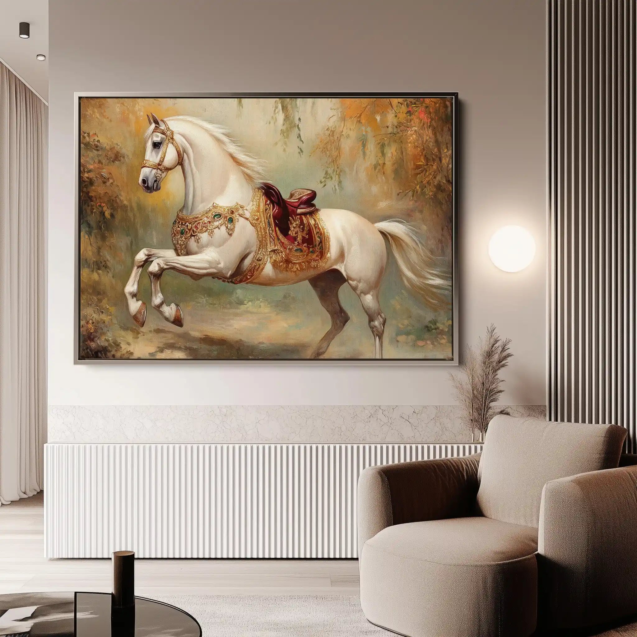 Horses 083 Canvas Art 60 x 40 cm / Black