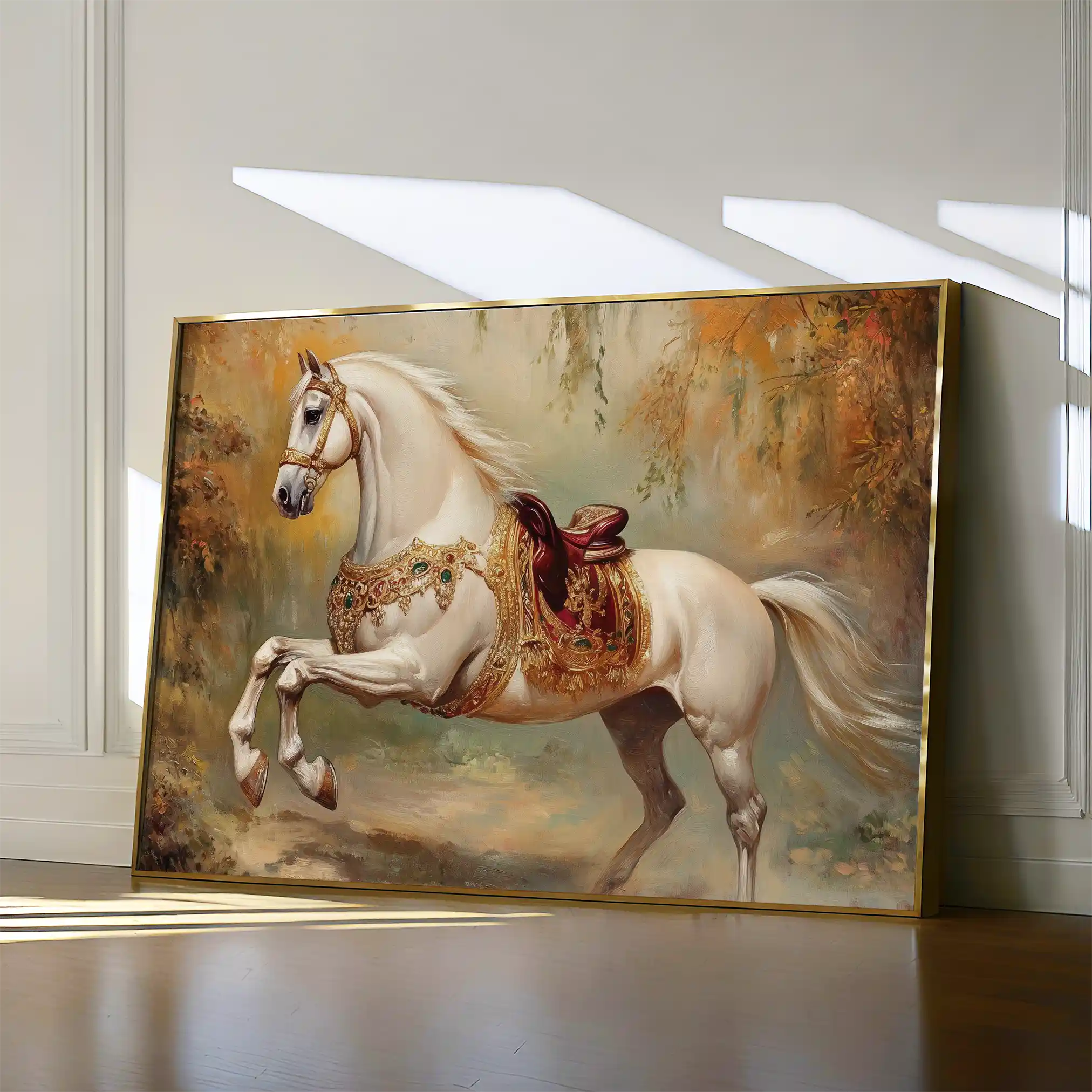 Horses 083 Canvas Art 60 x 40 cm / Black