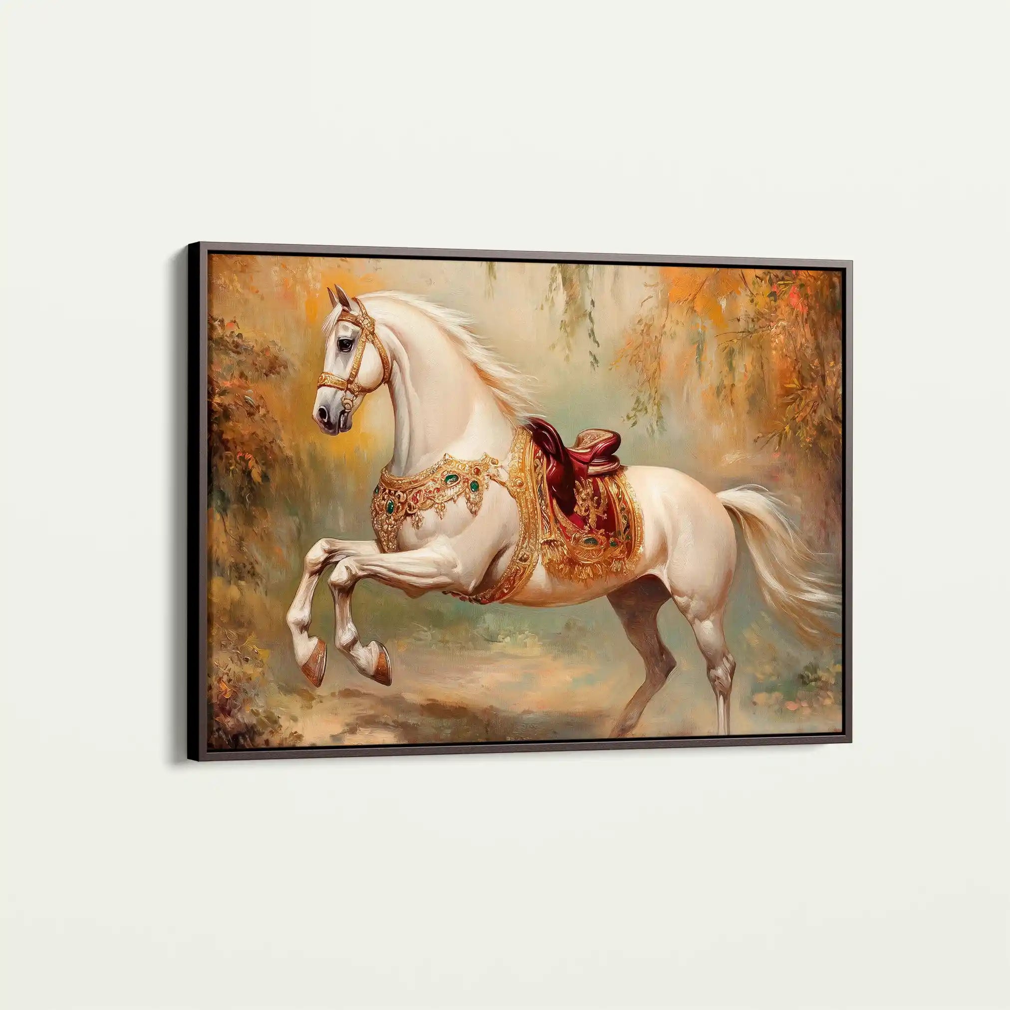 Horses 083 Canvas Art 60 x 40 cm / Black