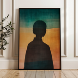 Portrait 083 Canvas Art 18" x 24" / 45 x 60 cm / Black