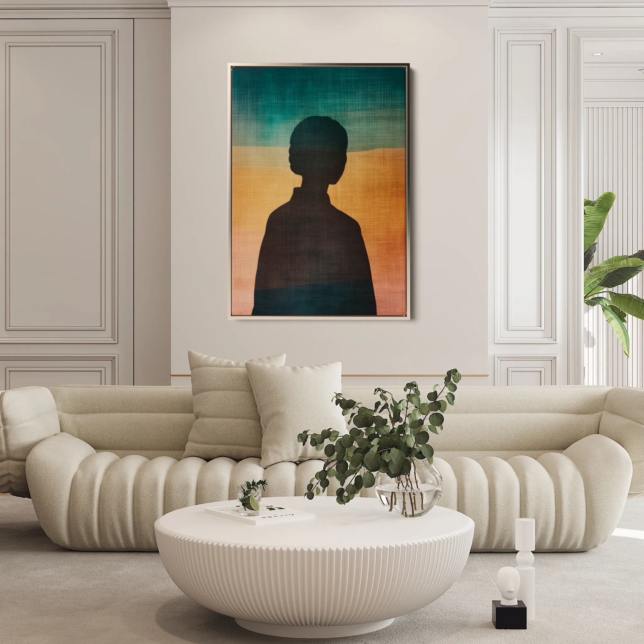 Portrait 083 Canvas Art 18" x 24" / 45 x 60 cm / Black