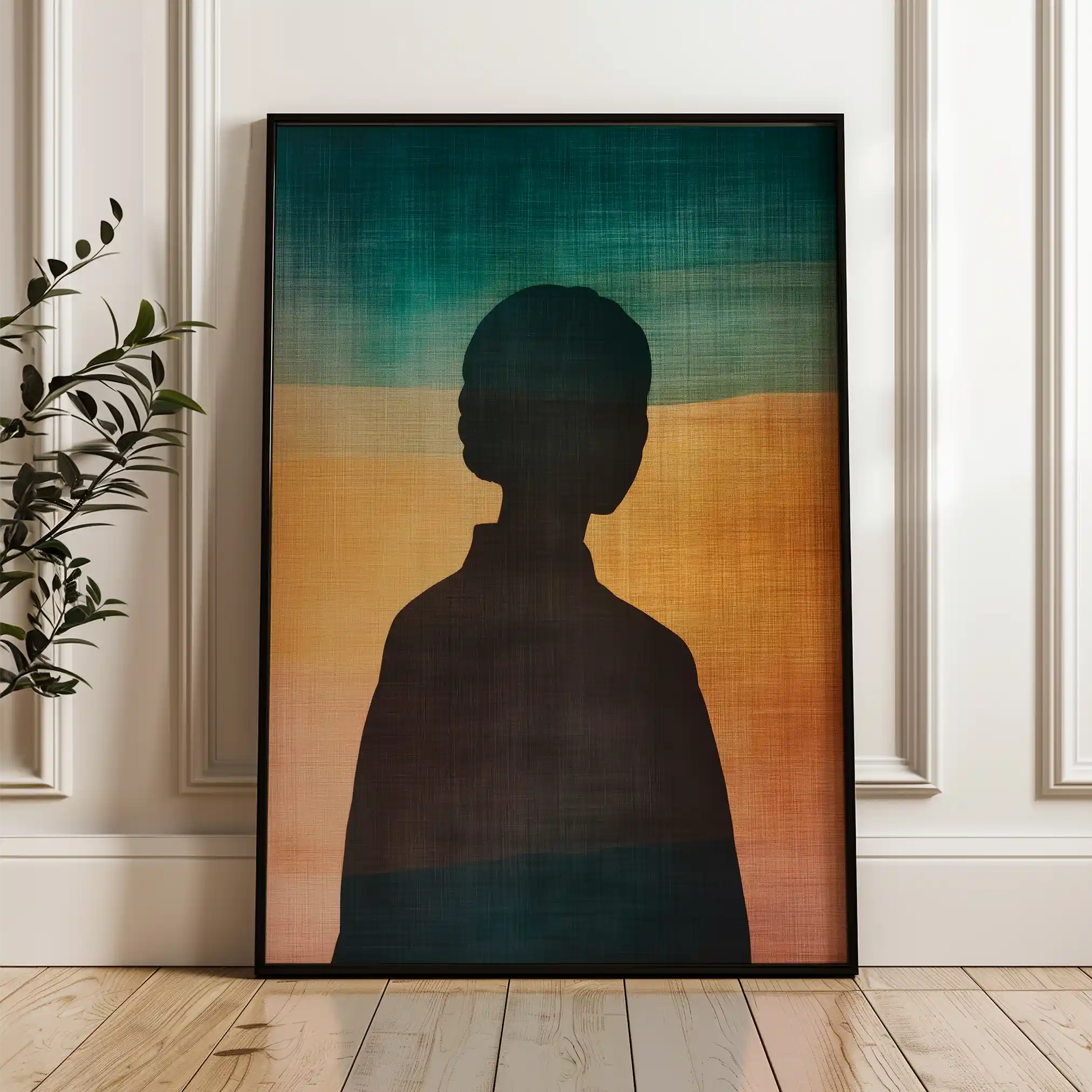 Portrait 083 Canvas Art 60 x 40 cm / Black