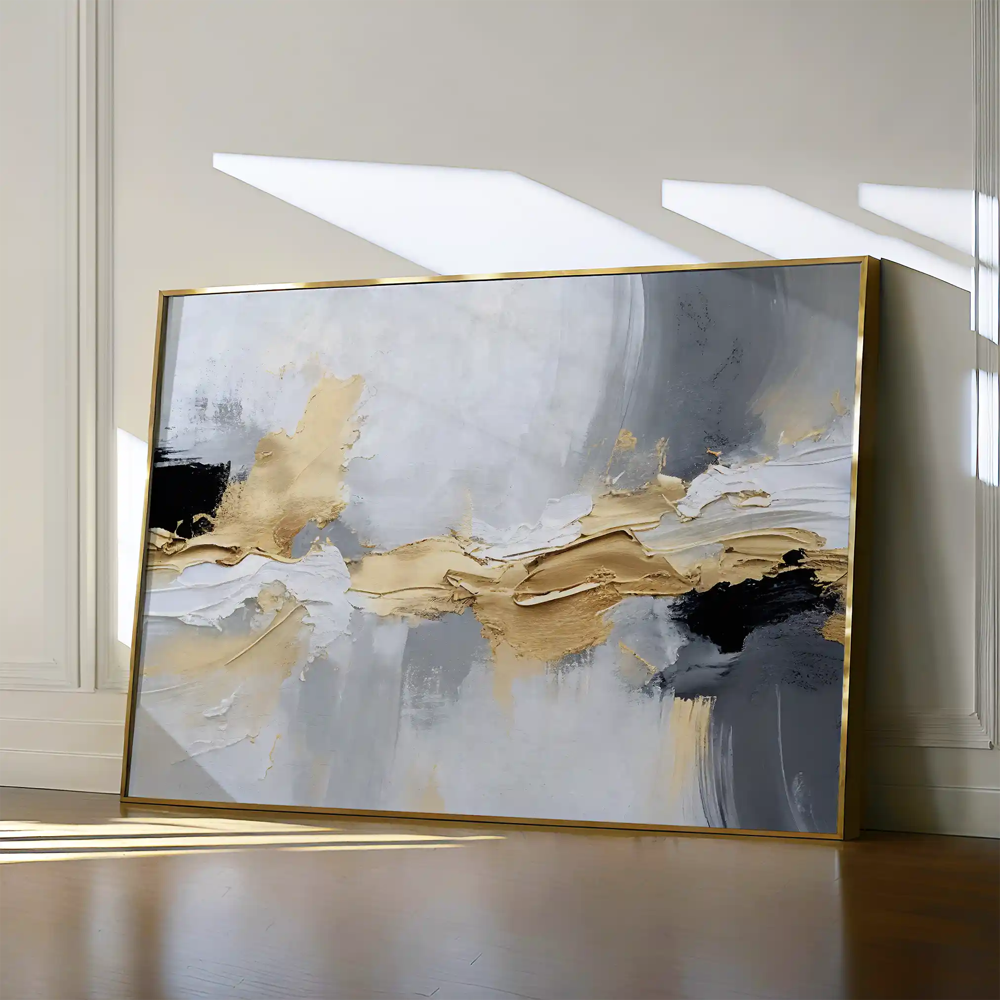 Abstract 084 Canvas Art 18" x 24" / 45 x 60 cm / Black