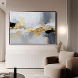 Abstract 084 Canvas Art 18" x 24" / 45 x 60 cm / Black
