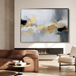 Abstract 084 Canvas Art 60 x 40 cm / Black