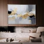 Abstract 084 Canvas Art 60 x 40 cm / Black