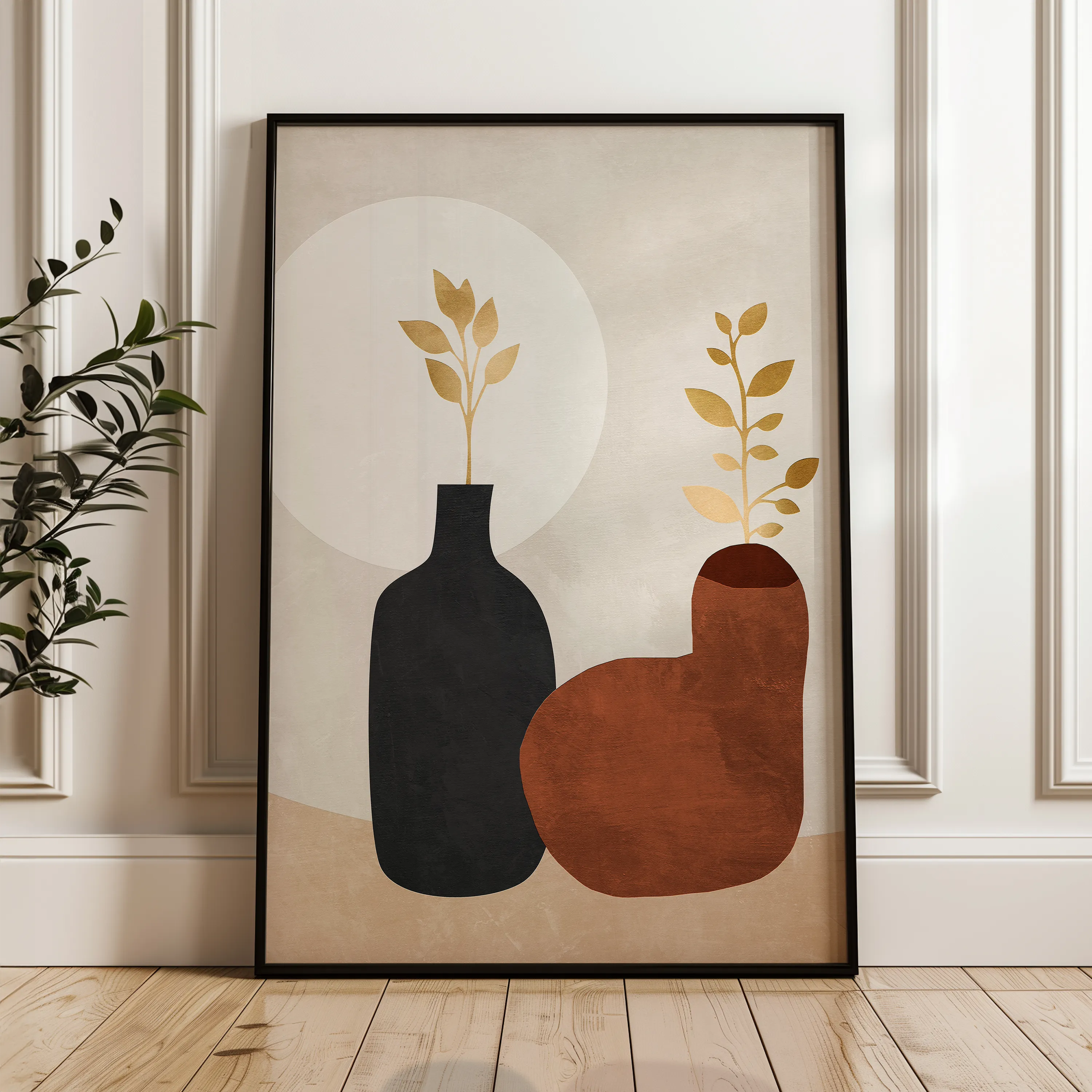 Boho 084 Canvas Art 18" x 24" / 45 x 60 cm / Black