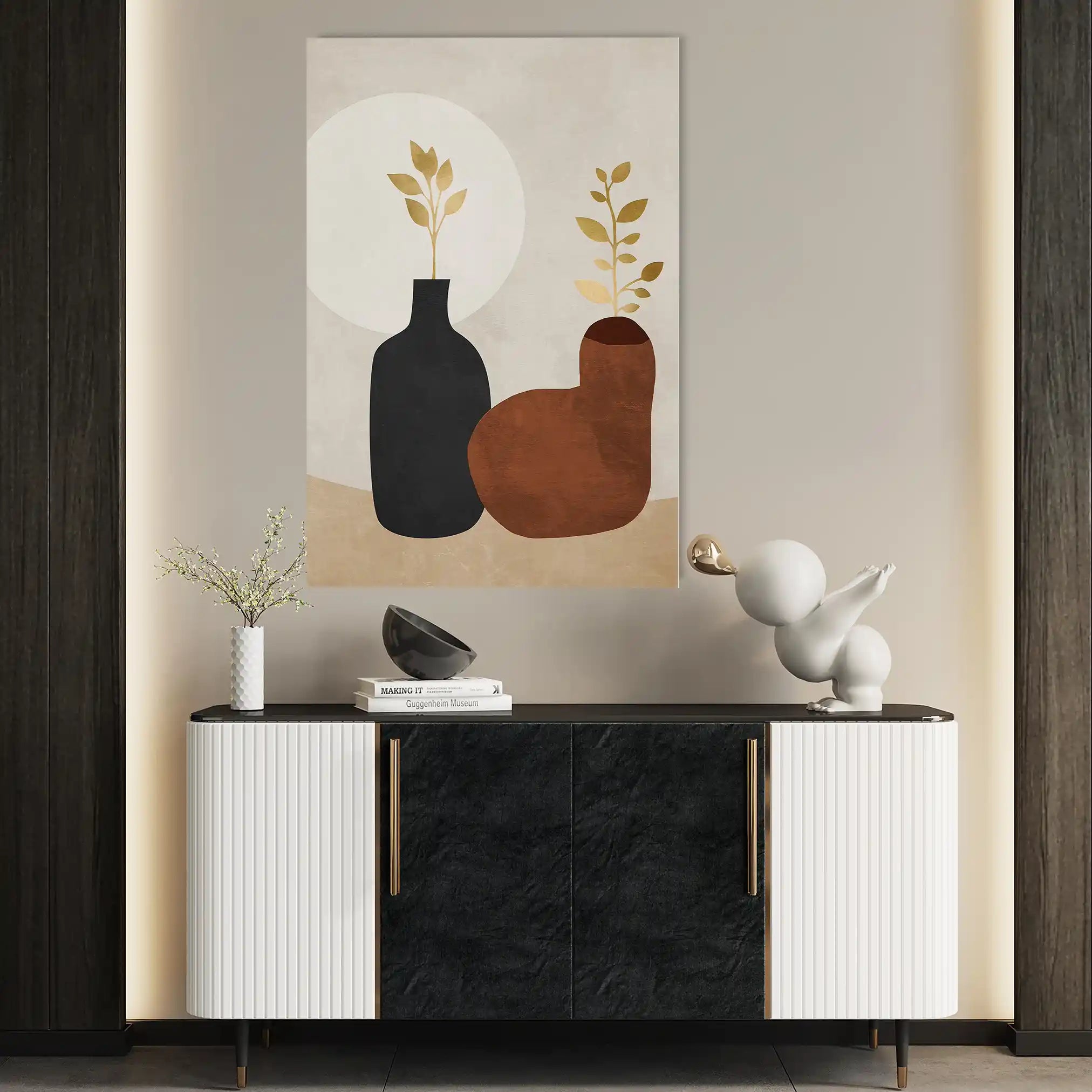 Boho 084 Canvas Art 60 x 40 cm / Black