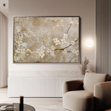 Floral 084 Canvas Art 18" x 24" / 45 x 60 cm / Black