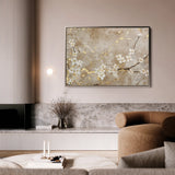 Floral 084 Canvas Art 18" x 24" / 45 x 60 cm / Black