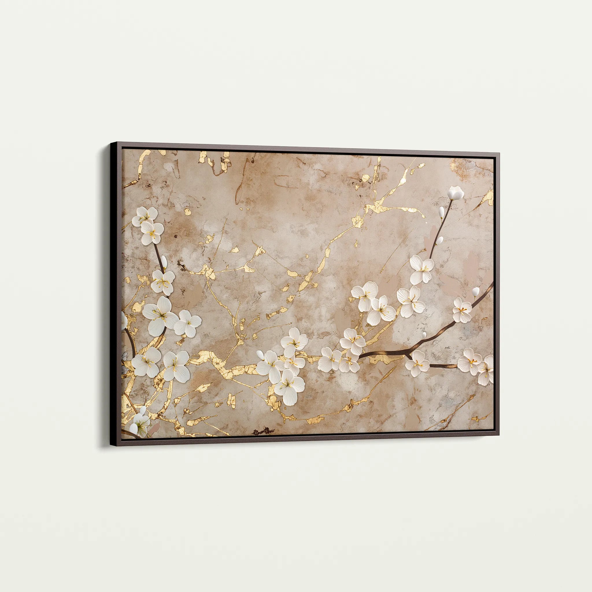 Floral 084 Canvas Art 18" x 24" / 45 x 60 cm / Black