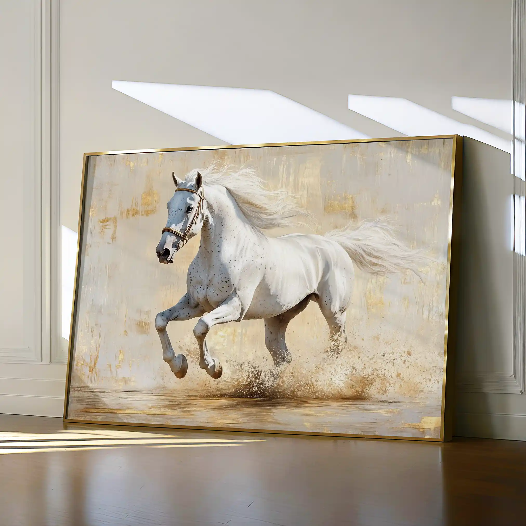 Horses 084 Canvas Art 60 x 40 cm / Black