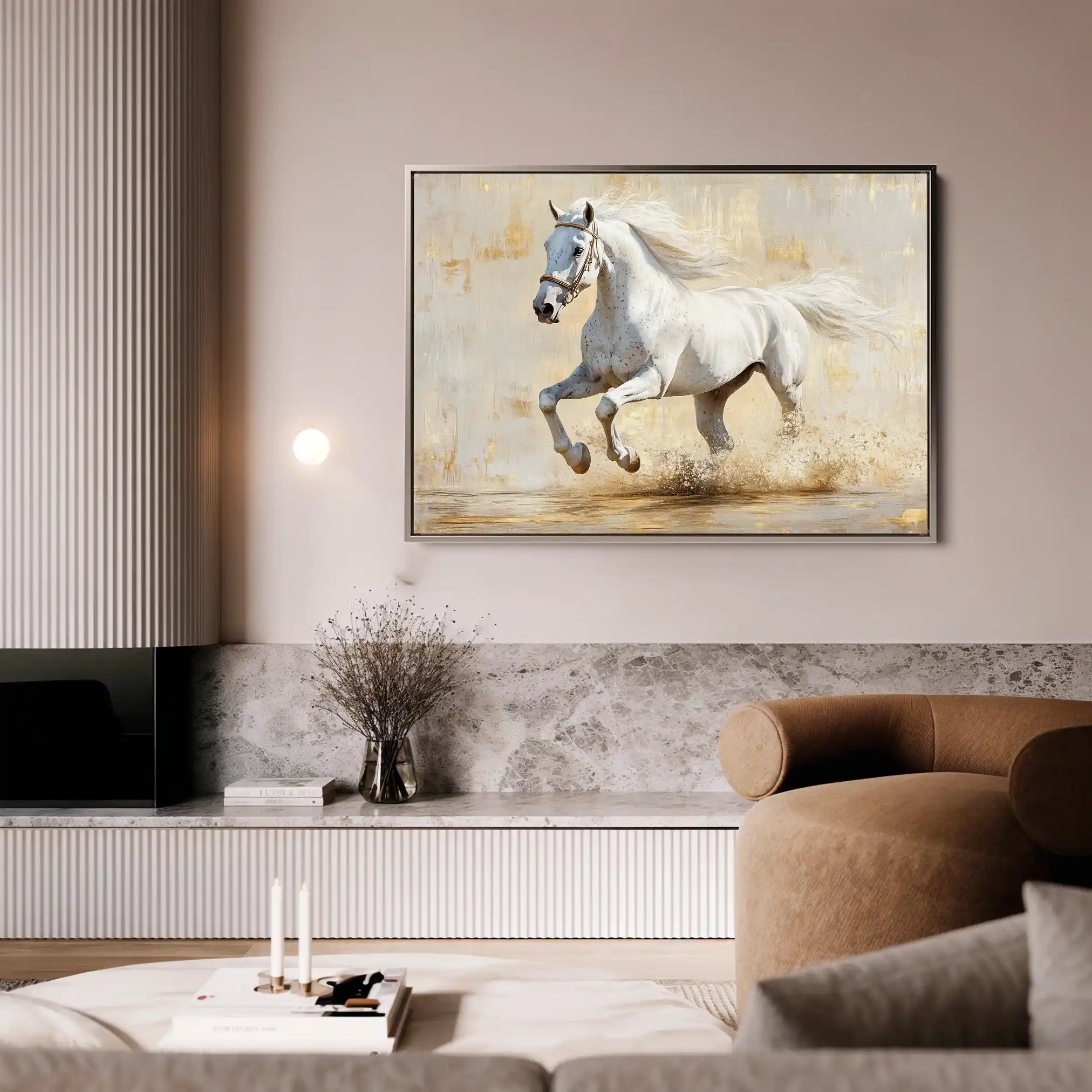 Horses 084 Canvas Art 60 x 40 cm / Black