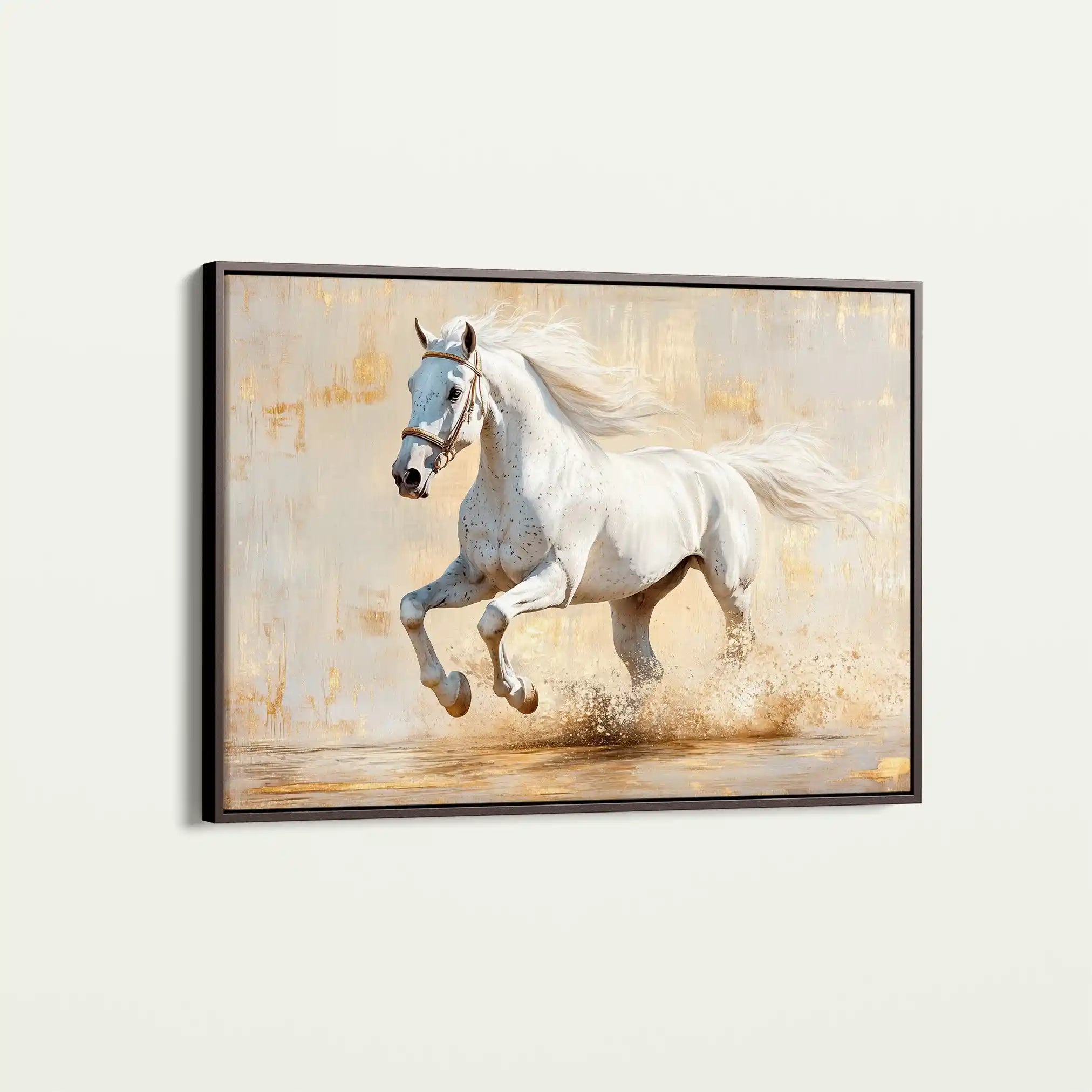 Horses 084 Canvas Art 60 x 40 cm / Black