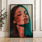 Portrait 084 Canvas Art 18" x 24" / 45 x 60 cm / Black