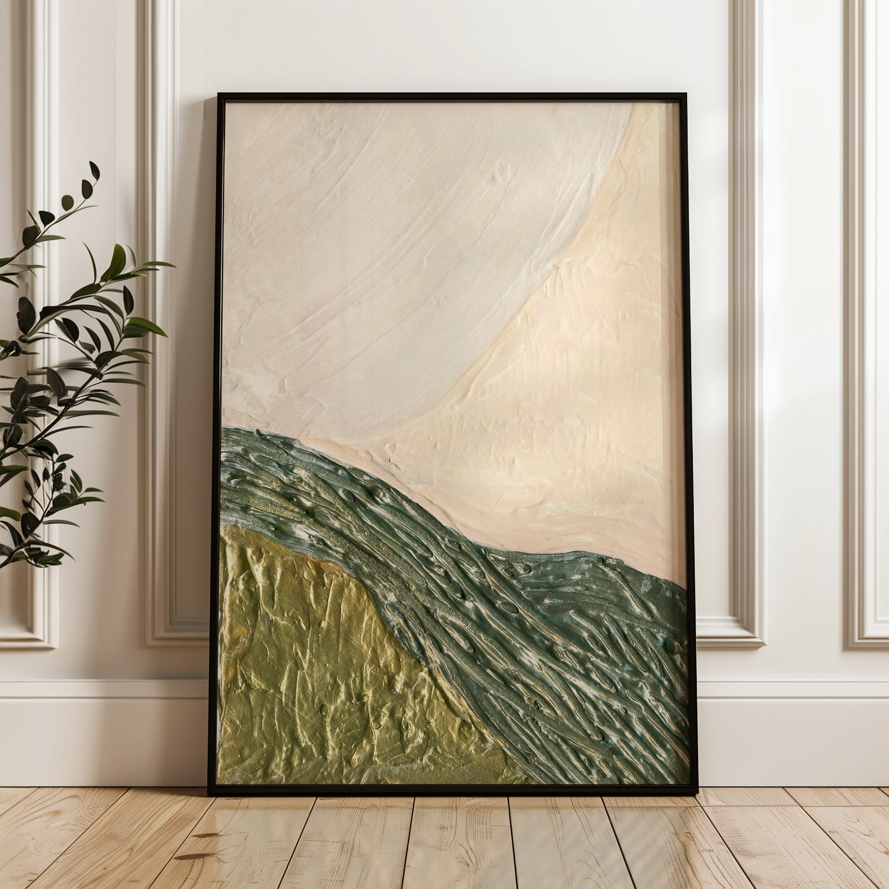 Abstract 085 Canvas Art 18" x 24" / 45 x 60 cm / Black